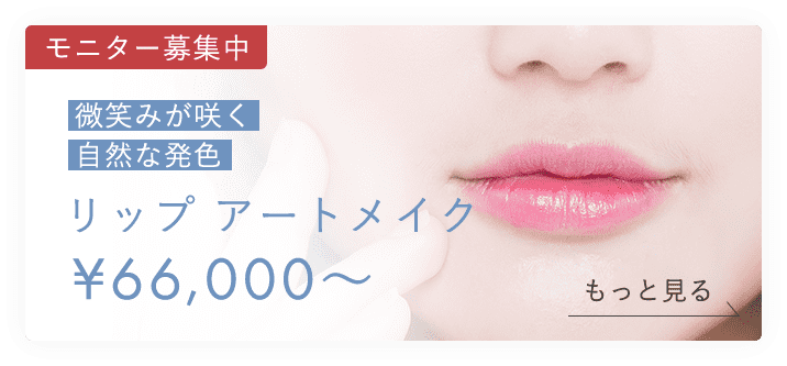 【モニター募集中】微笑みが咲く自然な発色リップアートメイク ¥66,000～