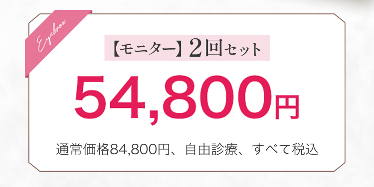 モニター2回セット 54,800円~