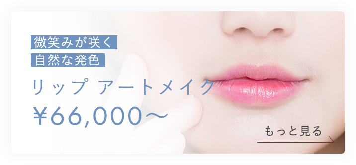 微笑みが咲く自然な発色 リップアートメイク ¥66,000〜