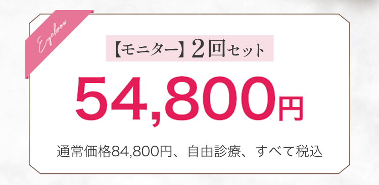 モニター2回セット 54,800円~